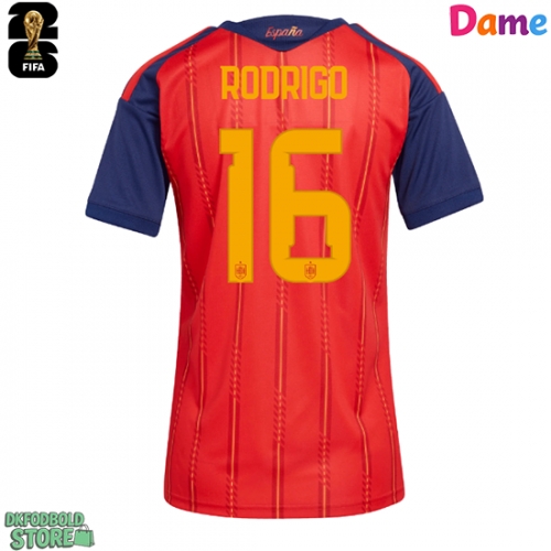 Spanien Rodri Hernandez #16 Replika Hjemmebanetrøje Dame VM 2026 Kortærmet